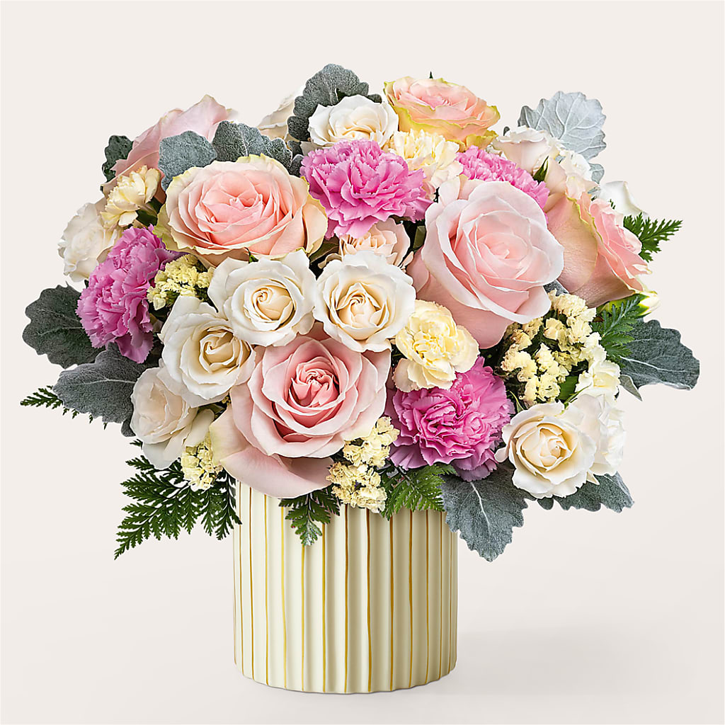 Blissful Moments Bouquet with Ivory Vase – Cb Florist, Canton MI