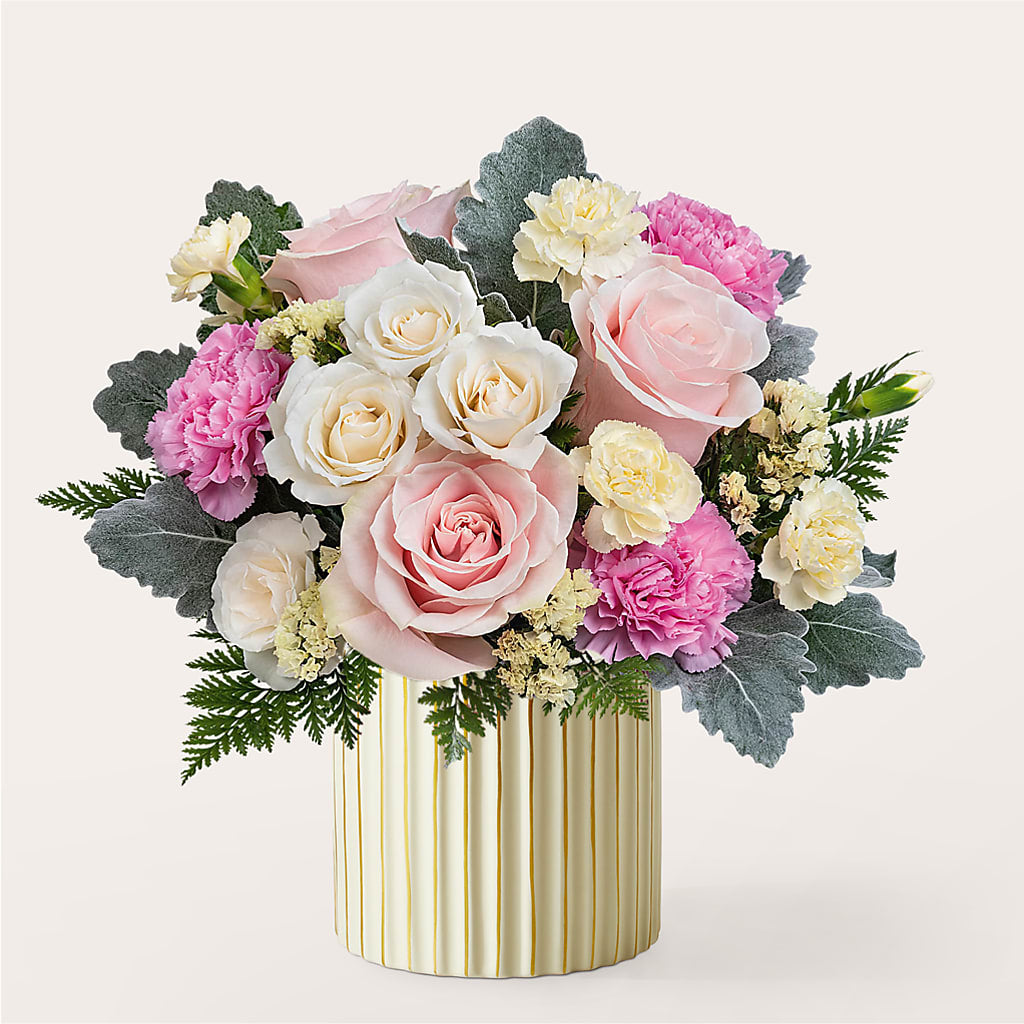 Blissful Moments Bouquet with Ivory Vase – Cb Florist, Canton MI