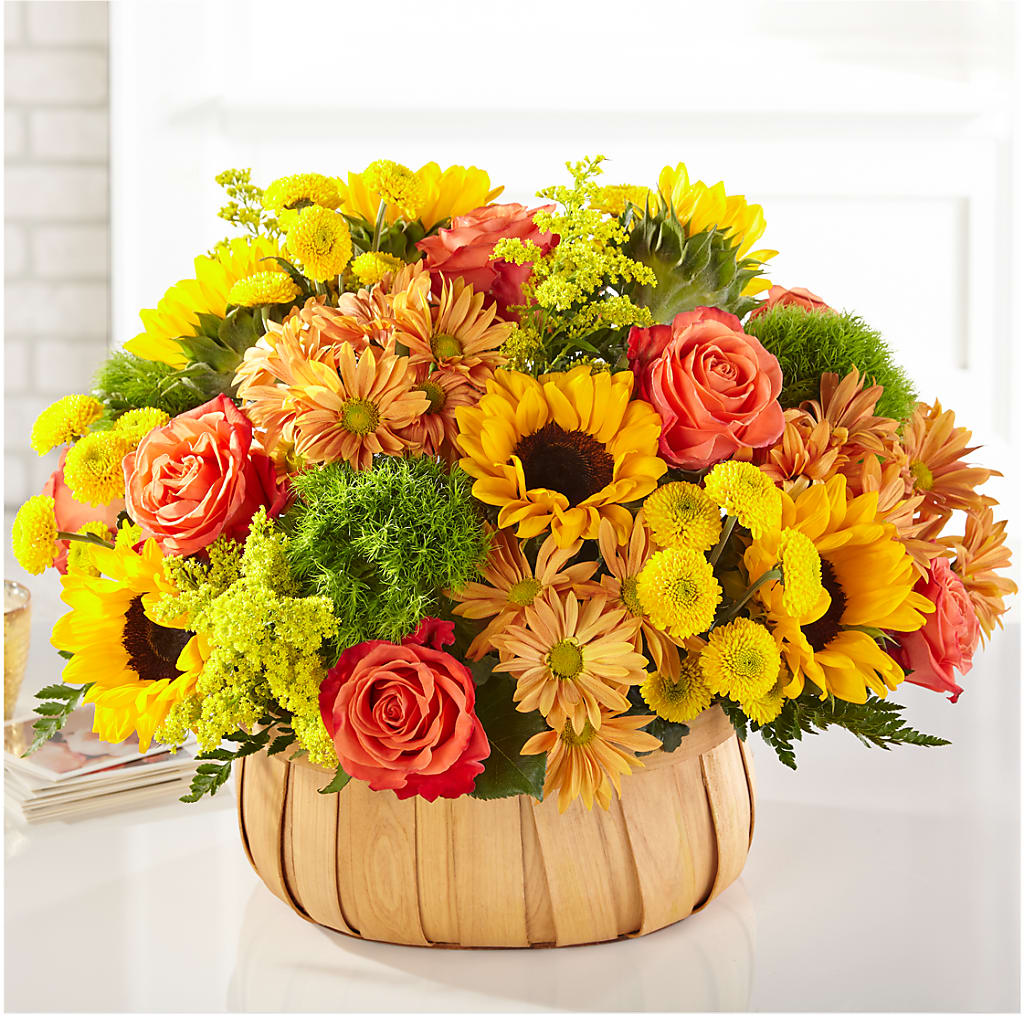 Harvest Sunflower Basket – Cb Florist, Canton MI