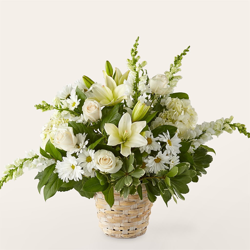 Ivory Elegance Floral Basket – Cb Florist, Canton MI