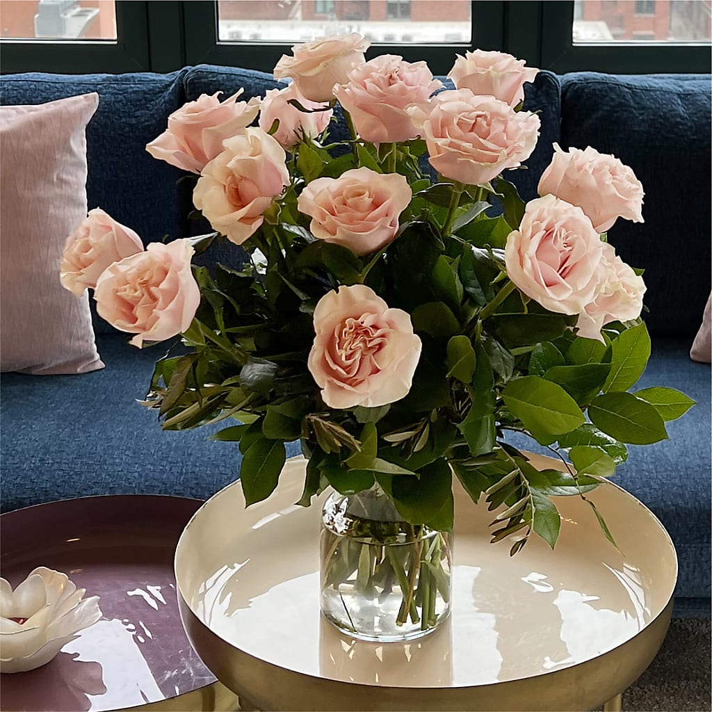 Long Stem Pink Rose Bouquet –  Cb Florist, Canton MI