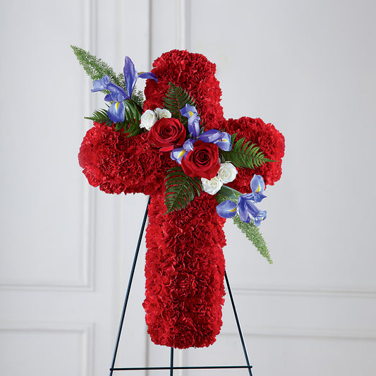 Faithful Hero Floral Cross –  Cb Florist, Canton MI