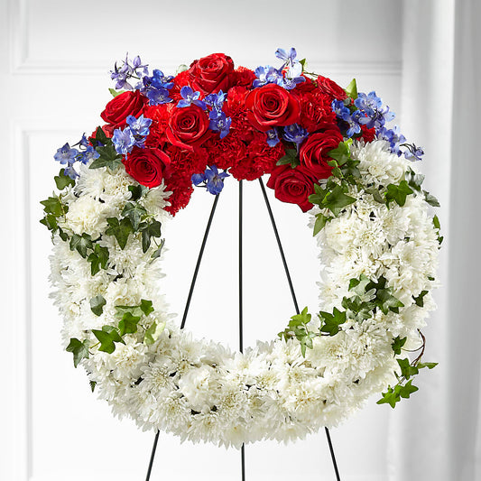 Patriotic Passion Wreath –  Cb Florist, Canton MI