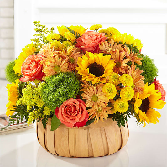 Harvest Sunflower Basket –  Cb Florist, Canton MI