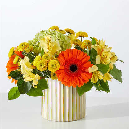 Autumn Sunshine Bouquet with Ivory Vase –  Cb Florist, Canton MI