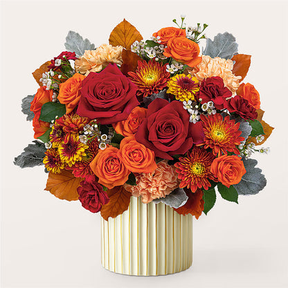 Merlot Bouquet with Ivory Vase –  Cb Florist, Canton MI