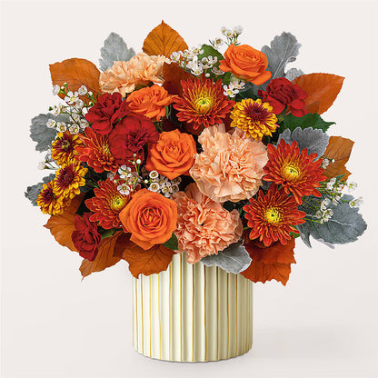 Merlot Bouquet with Ivory Vase –  Cb Florist, Canton MI