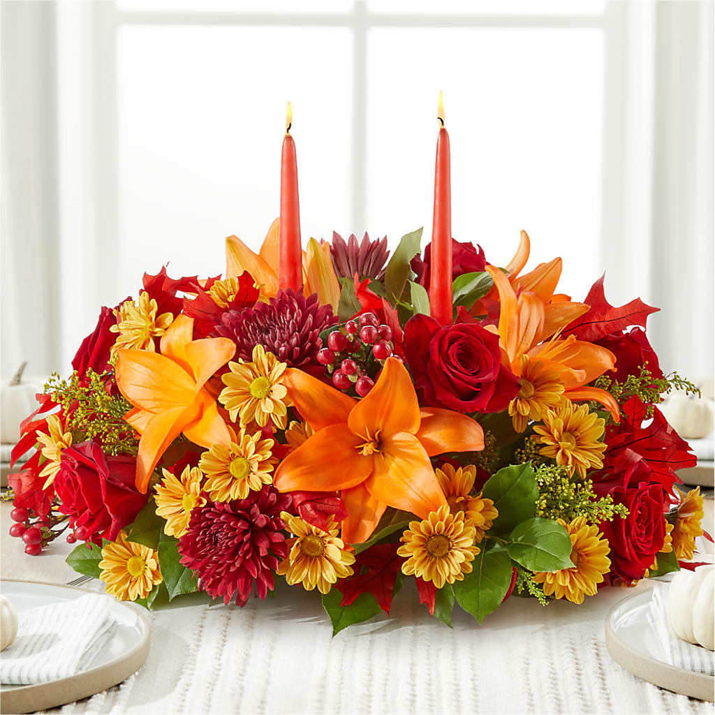 Autumn's Embrace Centerpiece –  Cb Florist, Canton MI